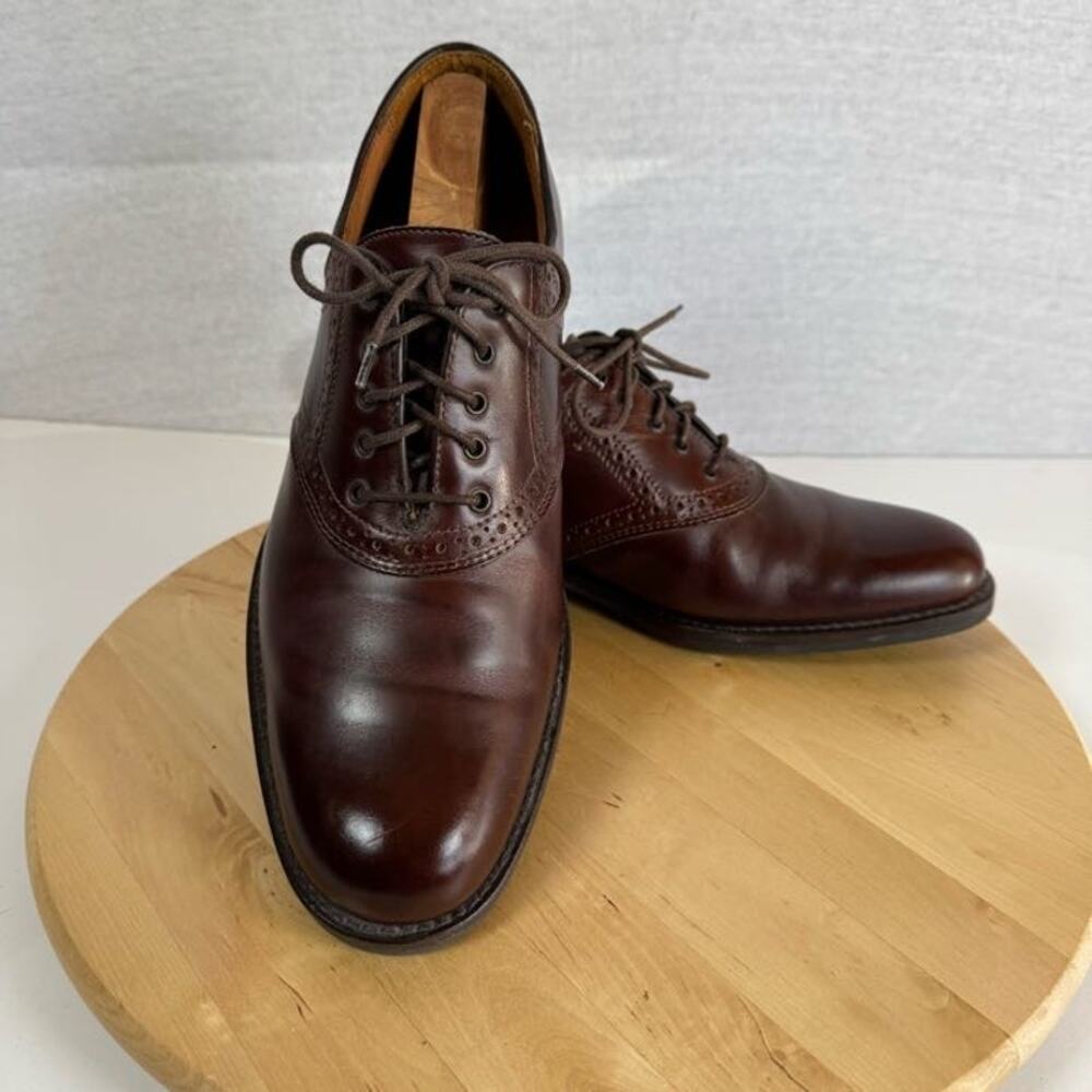 Johnston & Murphy Saddle Oxford Shoes Brown Men sz 8.5M